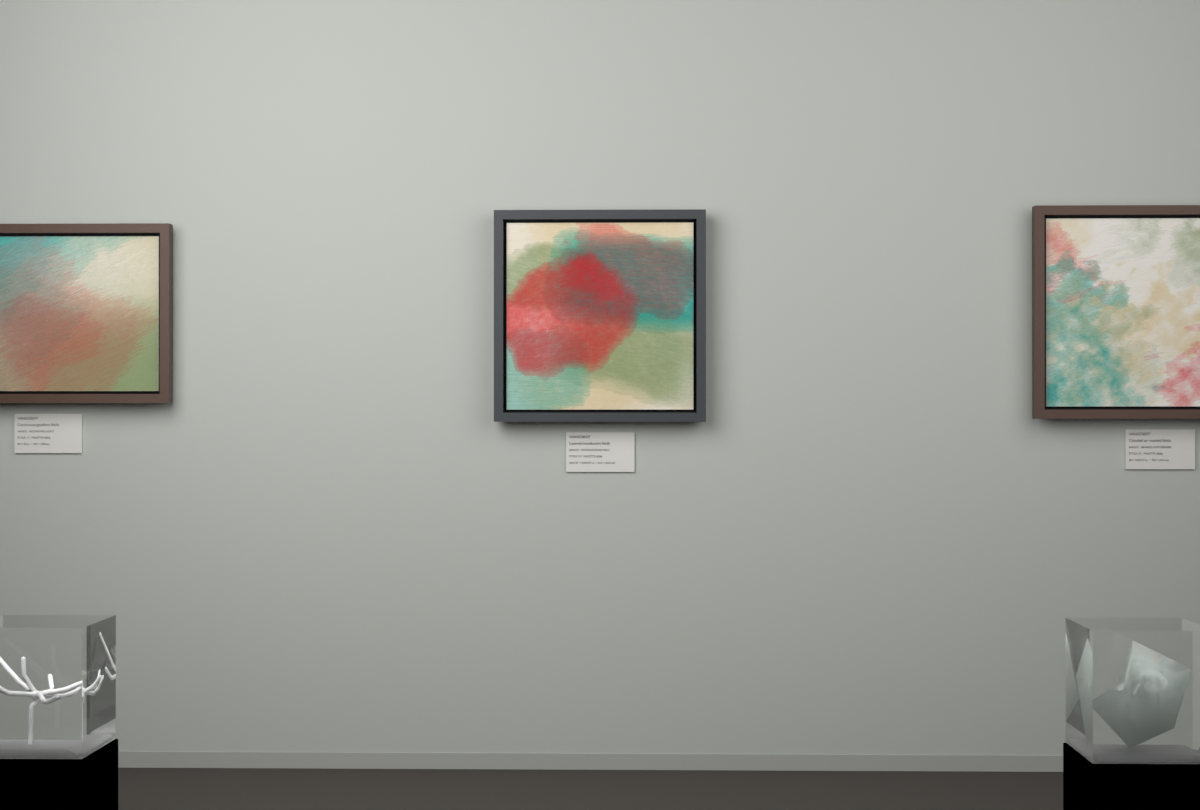 Interlocking Veils · gallery context room view