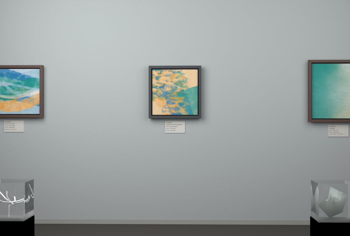Layered Abrasions · gallery context room view