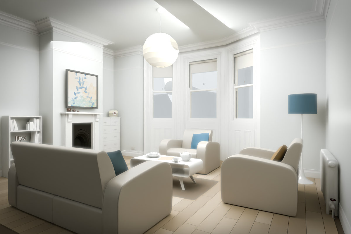 Botanical Coastal Kelp · white original room view