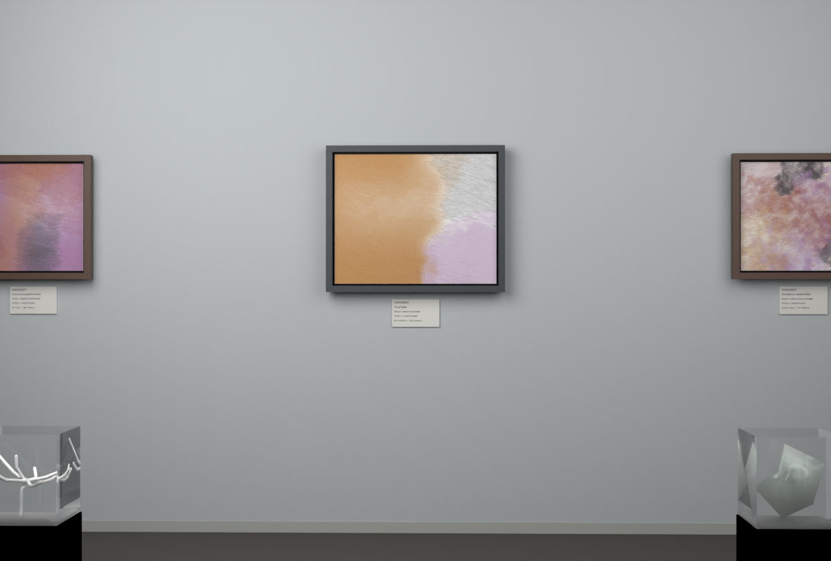 Edge-Lit Chamber · gallery context room view