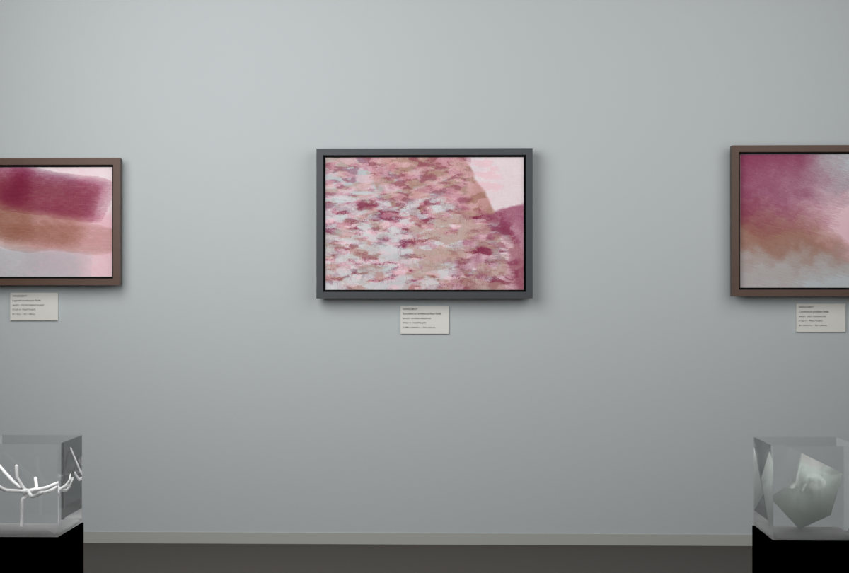 Layered Abrasions · gallery context room view
