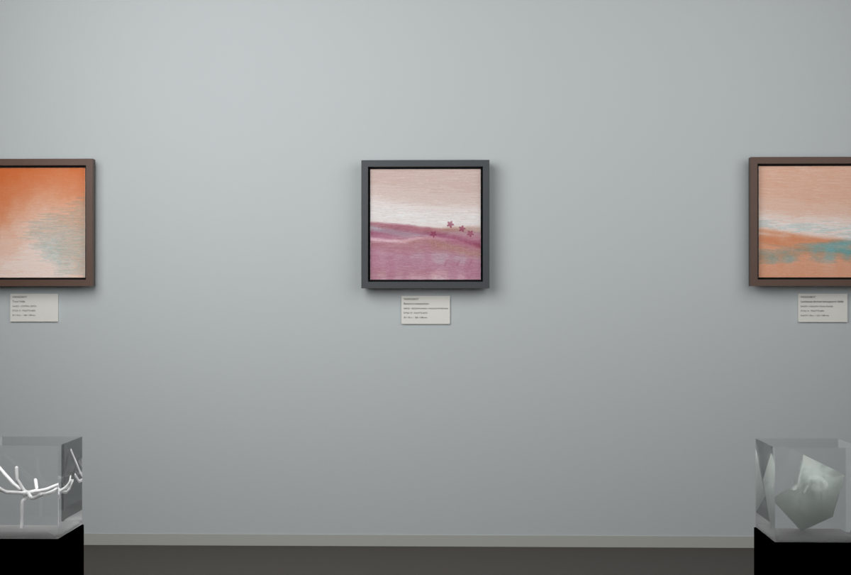 Receding Shore · Meadow After Rain · gallery context room view