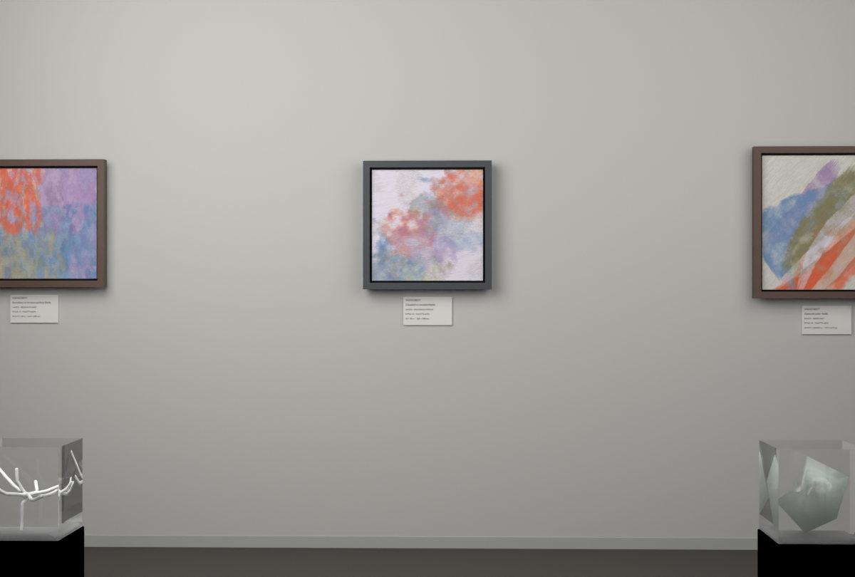 Diagonal Vapour · gallery context room view