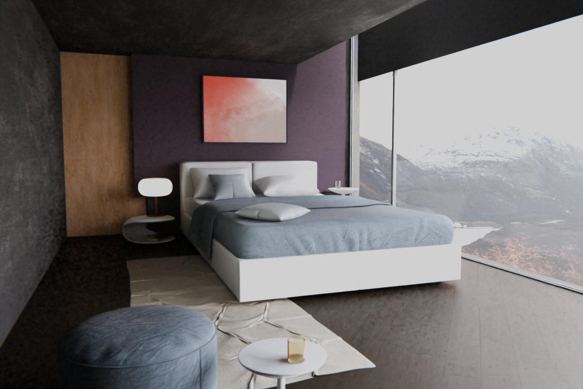 Edge-Lit Chamber · over bed room view