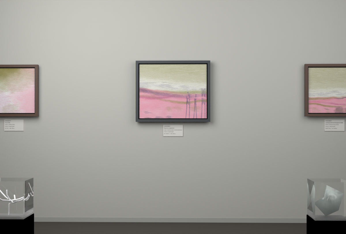 Receding Shore · Morning Reed Bank · gallery context room view
