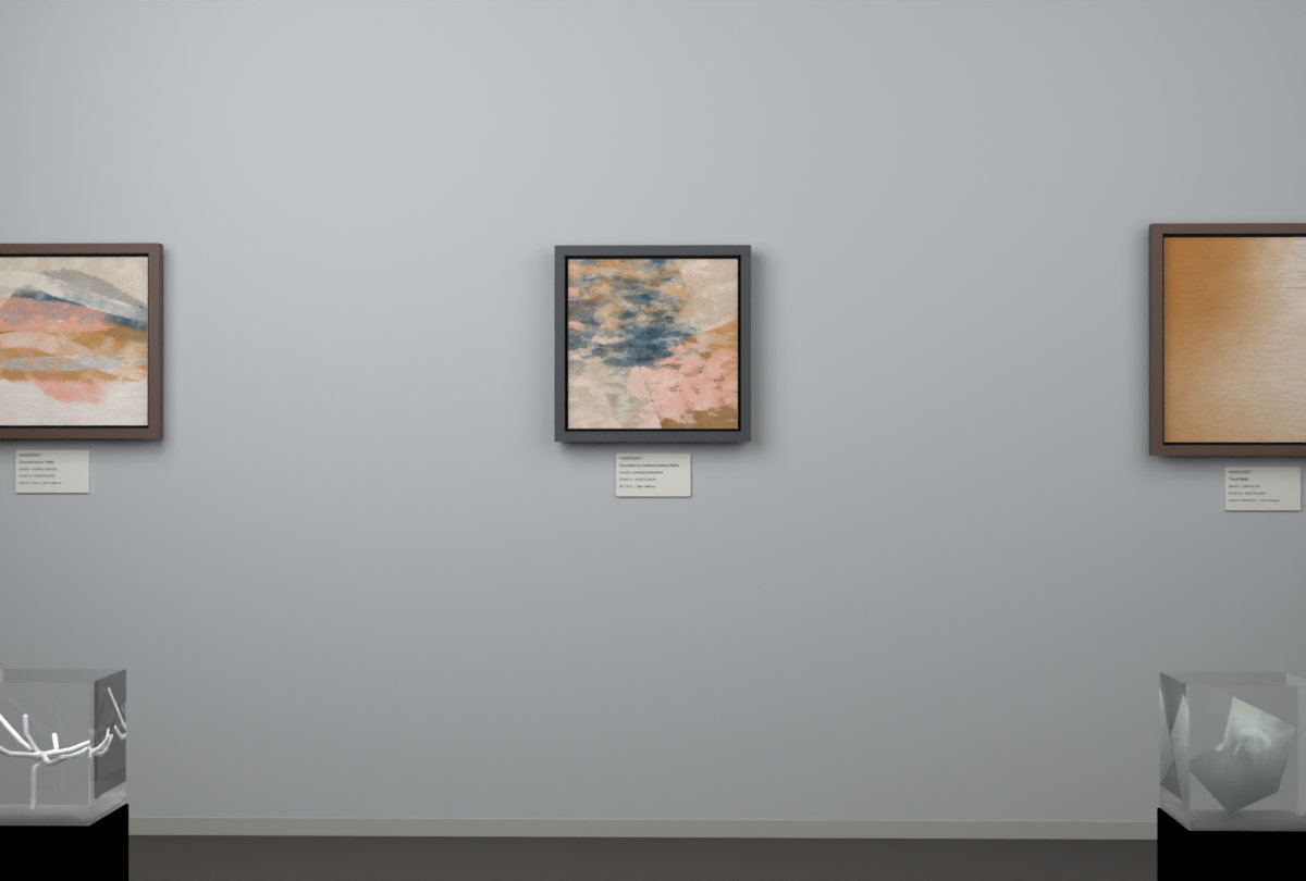 Layered Abrasions · gallery context room view