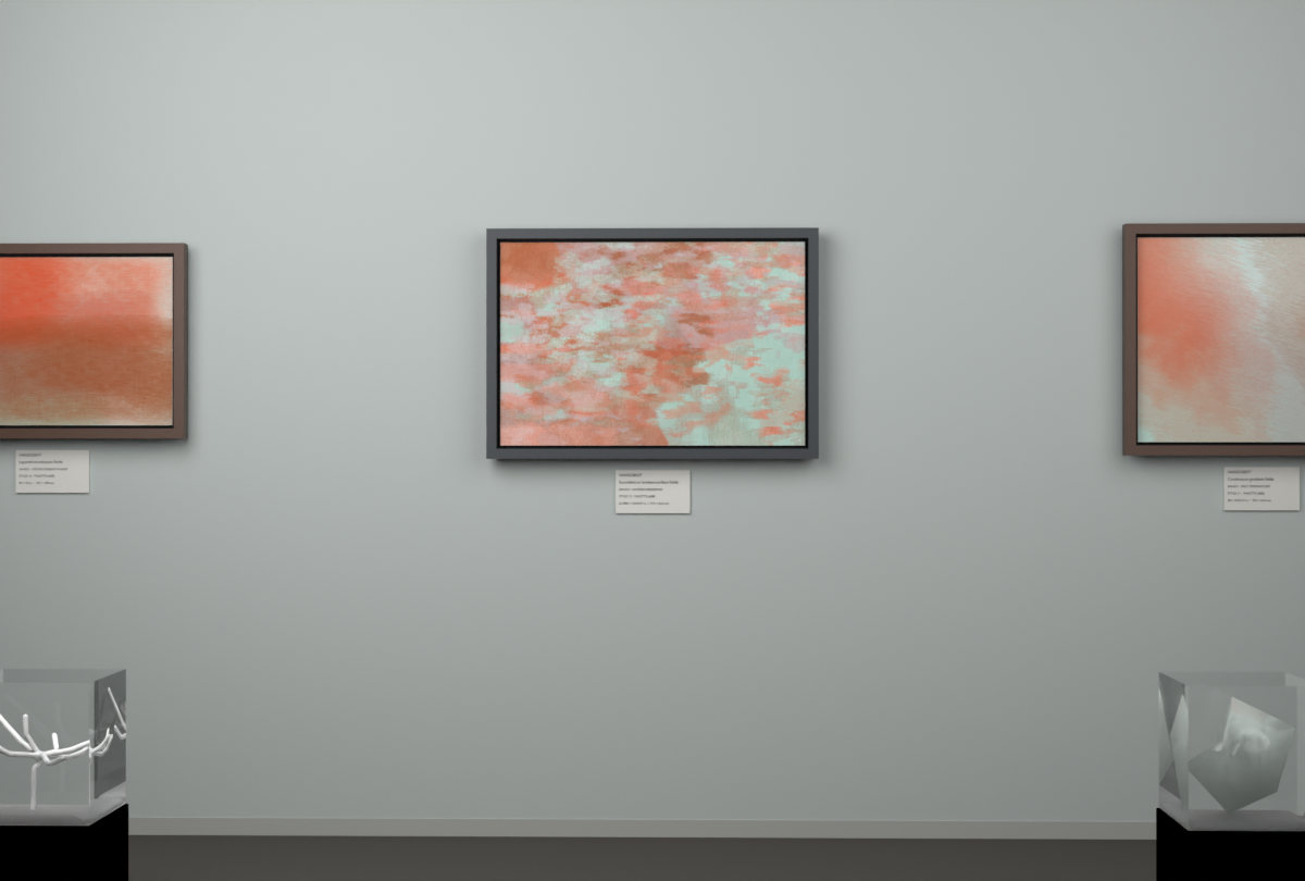 Layered Abrasions · gallery context room view