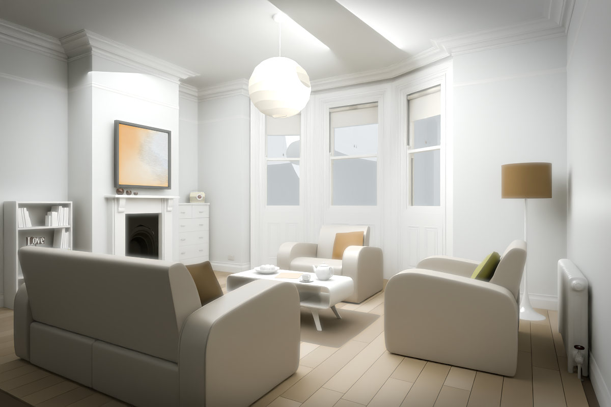 Side-Lit Veil · white original room view