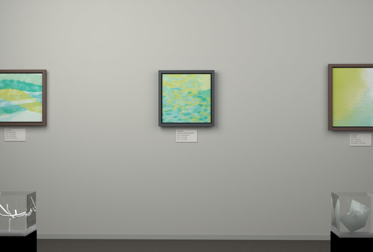 Layered Abrasions · gallery context room view