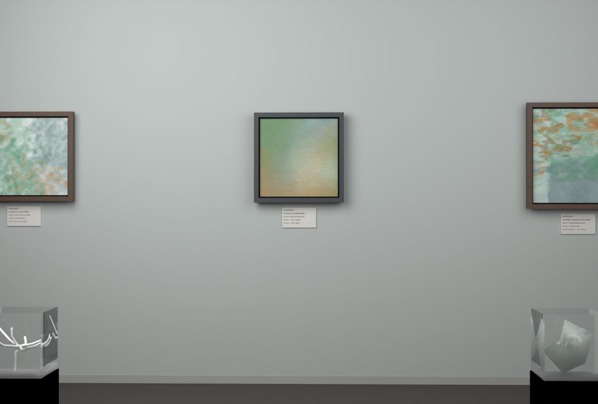 Oblique Transition · gallery context room view