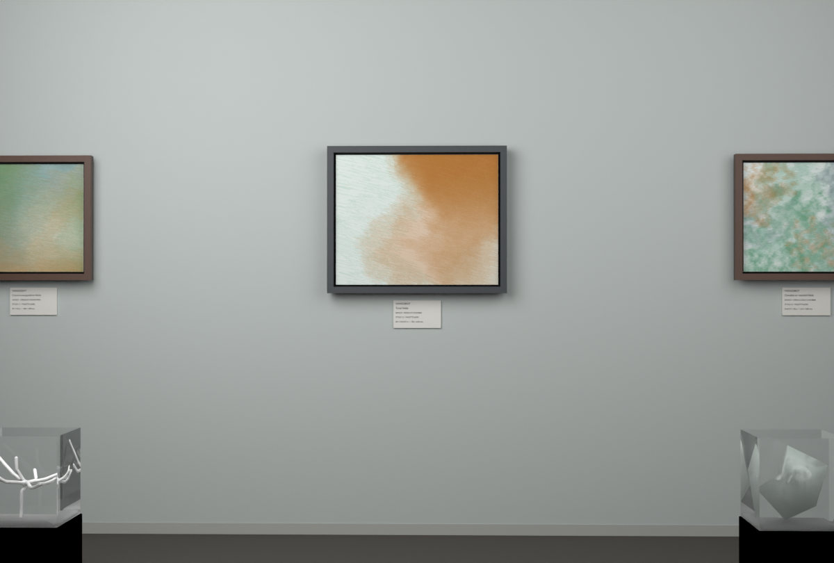 Edge-Lit Chamber · gallery context room view