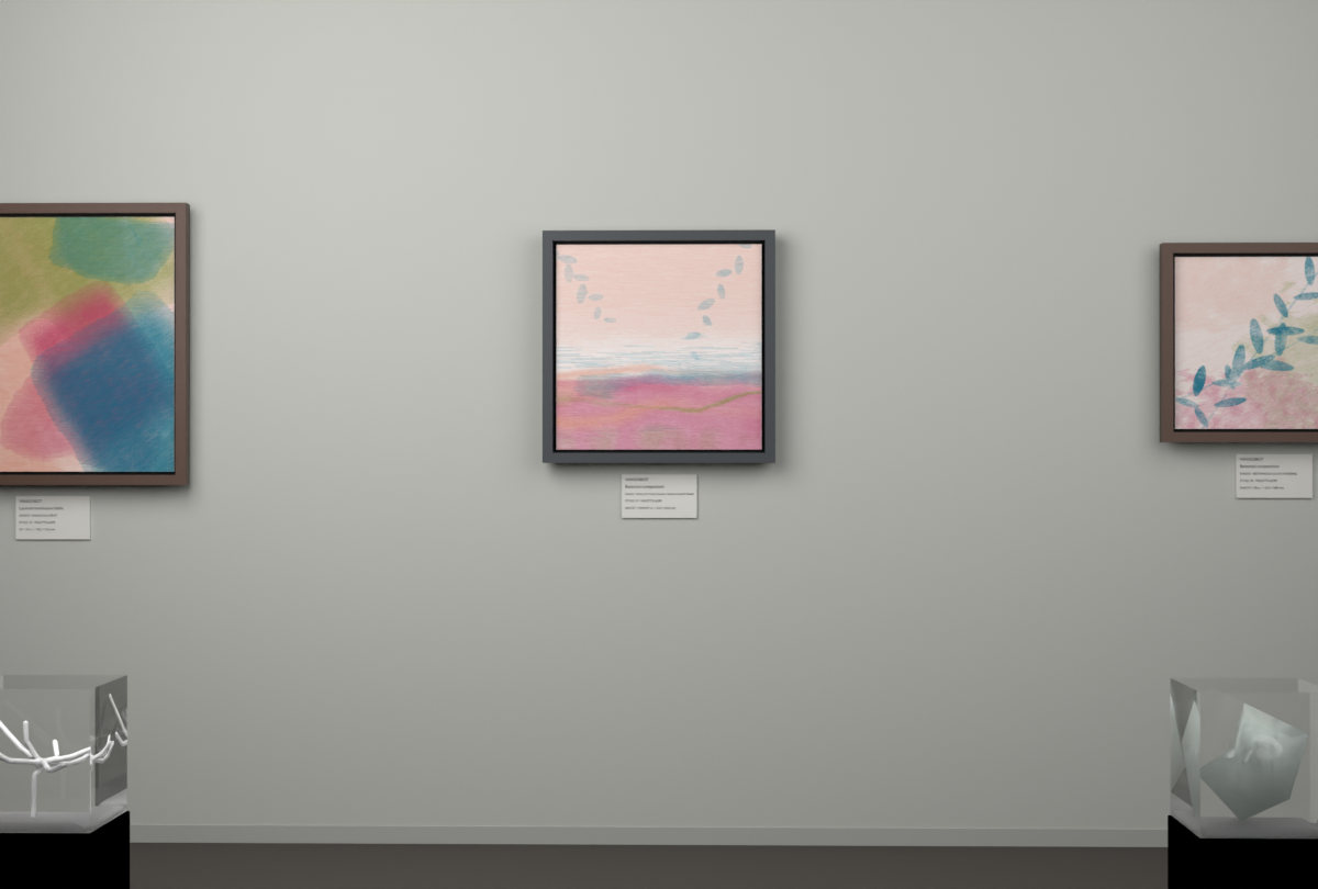 Shallow Tidal Planes · Veiled Canopy Bend · gallery context room view