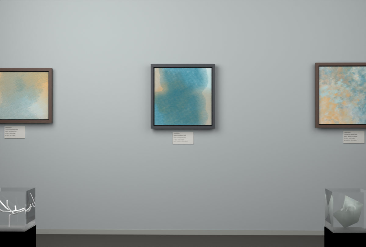Interlocking Veils · gallery context room view