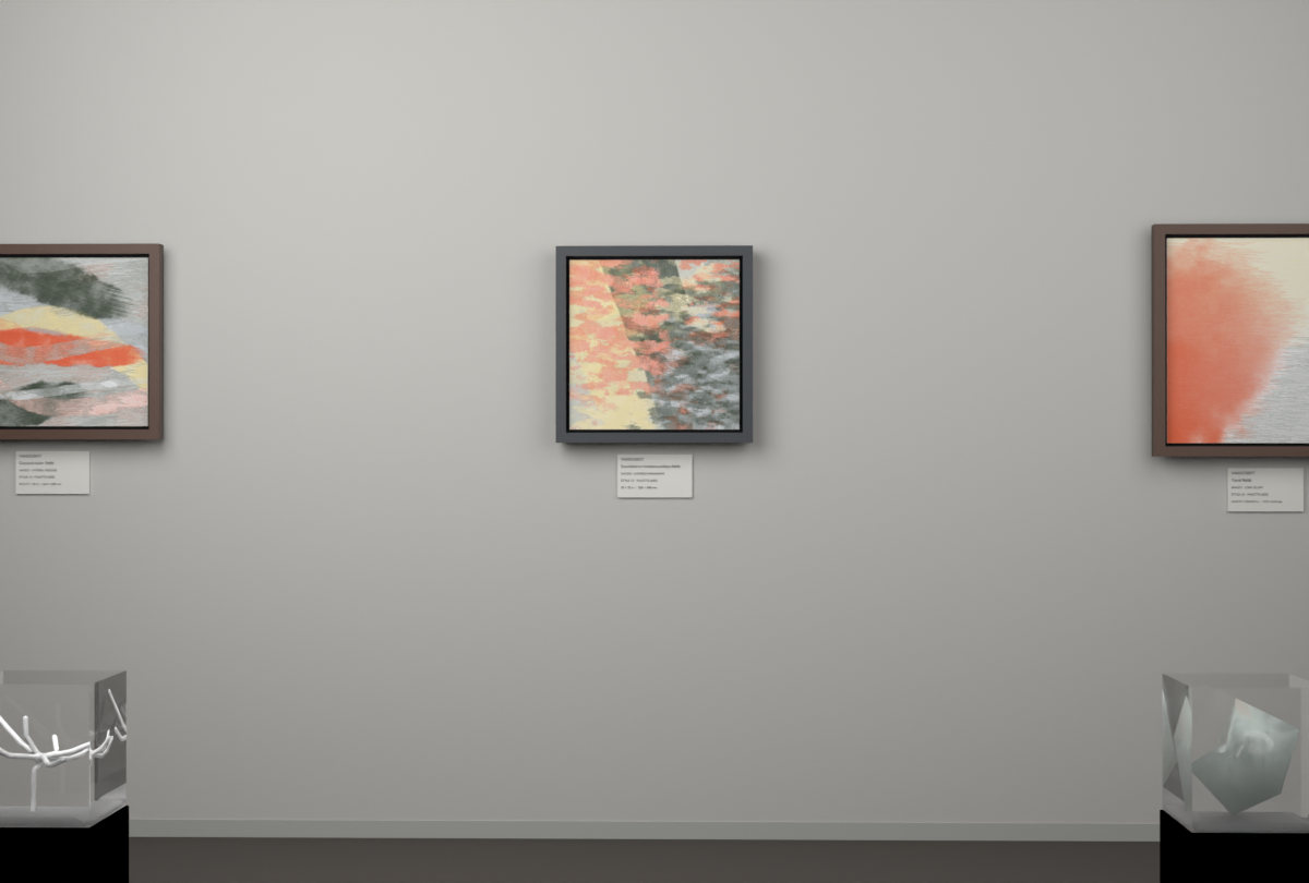Layered Abrasions · gallery context room view