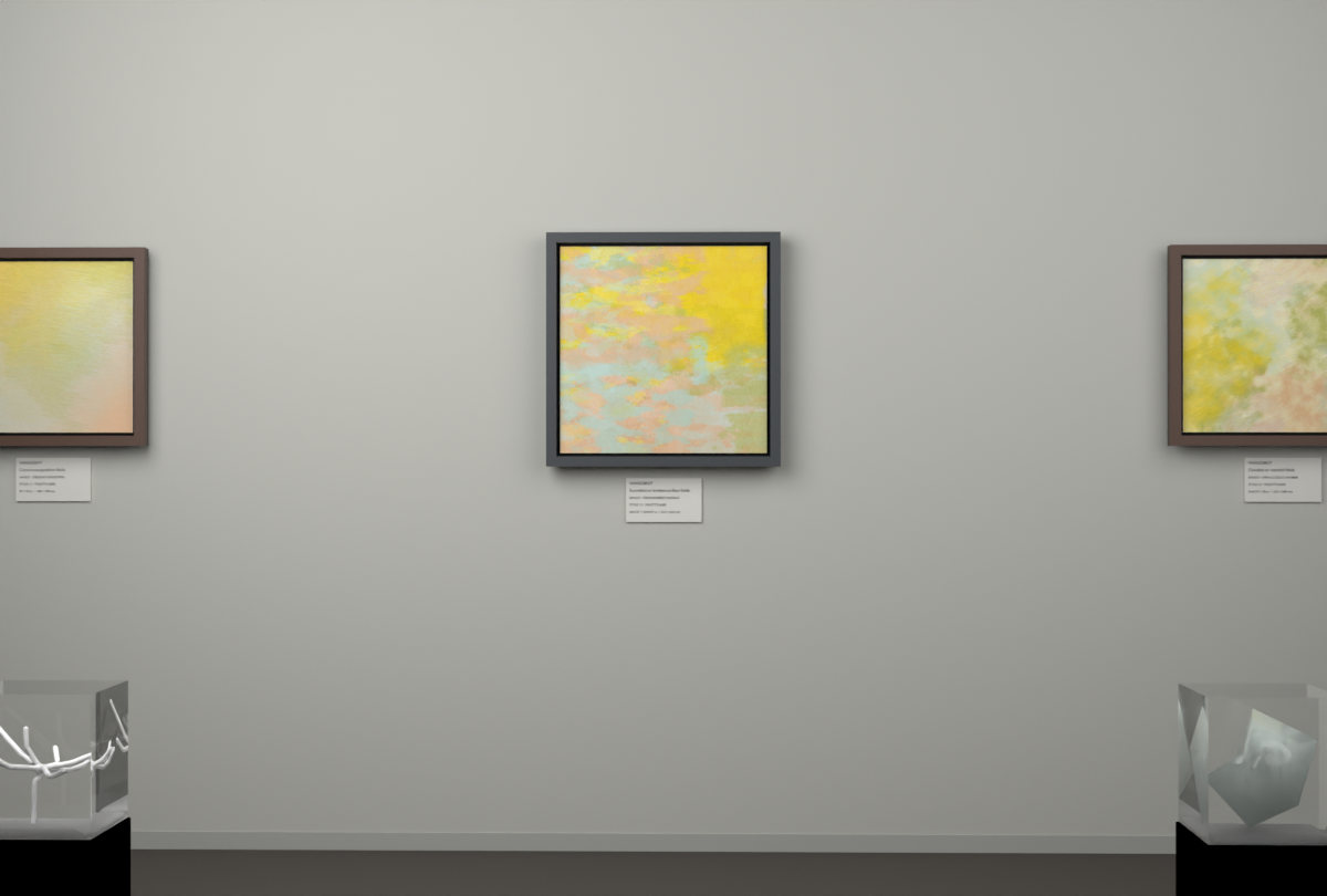 Cross-Rubbed Surface · gallery context room view