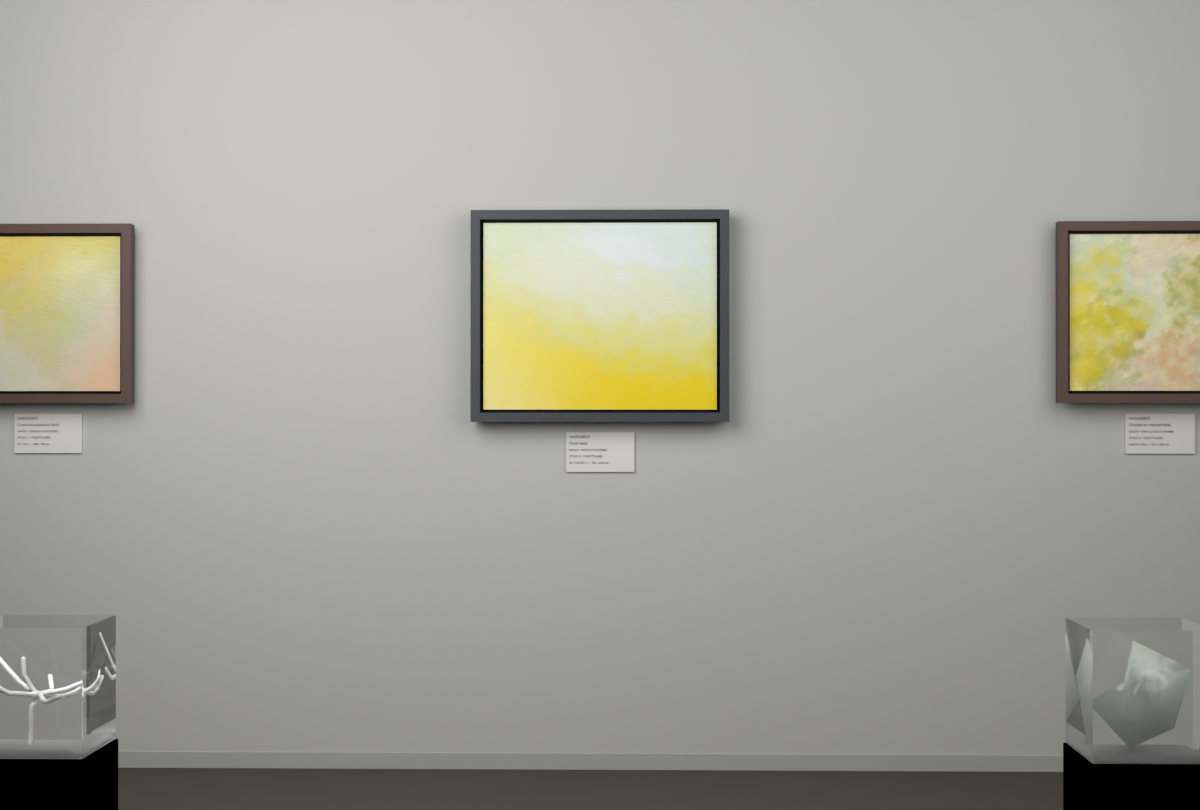Edge-Lit Chamber · gallery context room view