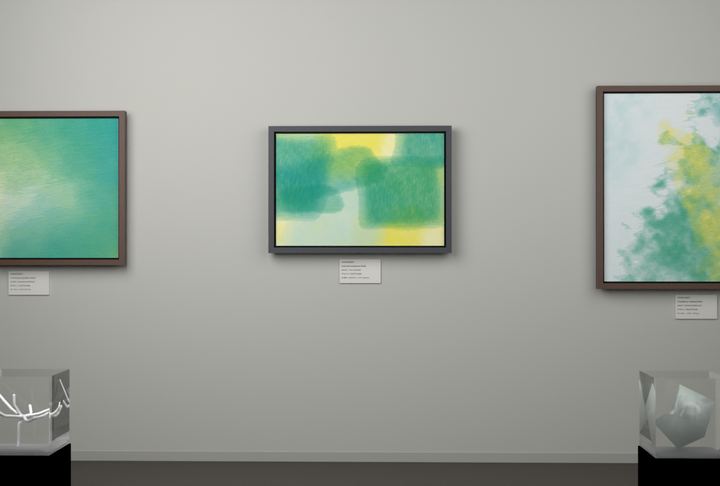 Tall Passages — Layered translucent fields, palette 306