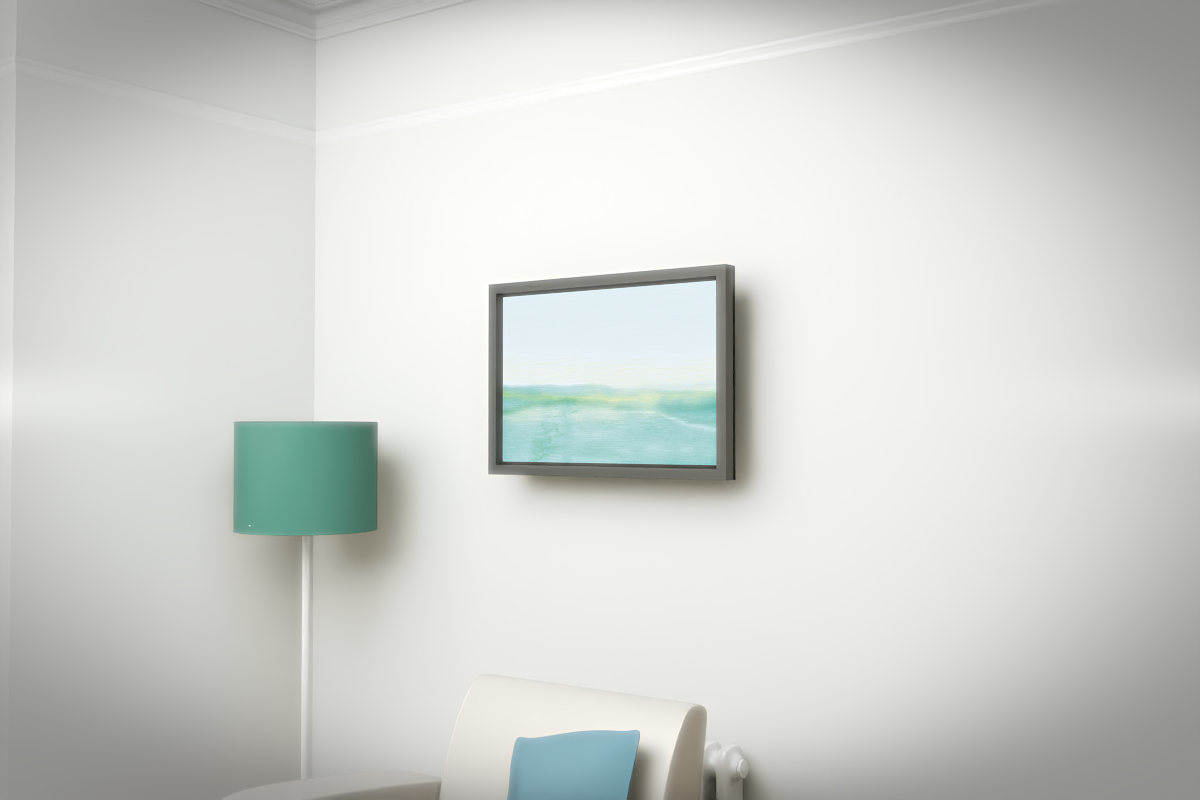 Broken Distant Bank · Fern Near Shore · white right context room view