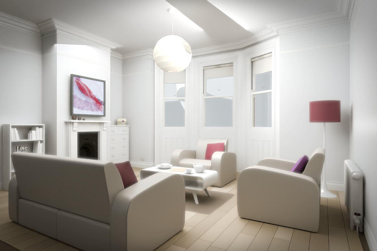 Descending Sweep · white original room view
