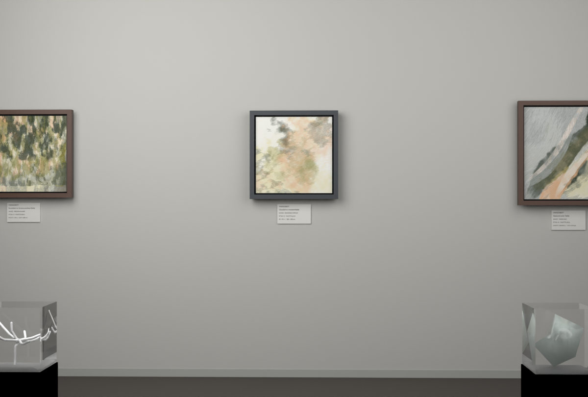 Diagonal Vapour · gallery context room view