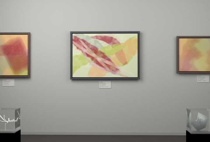 Opposed Sweeps — Gestural color fields, palette 311