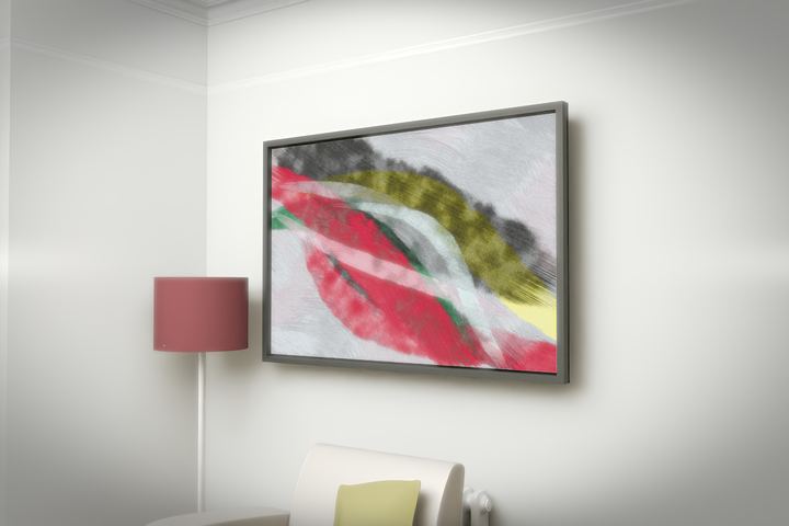 Descending Sweep — Gestural color fields, palette 313