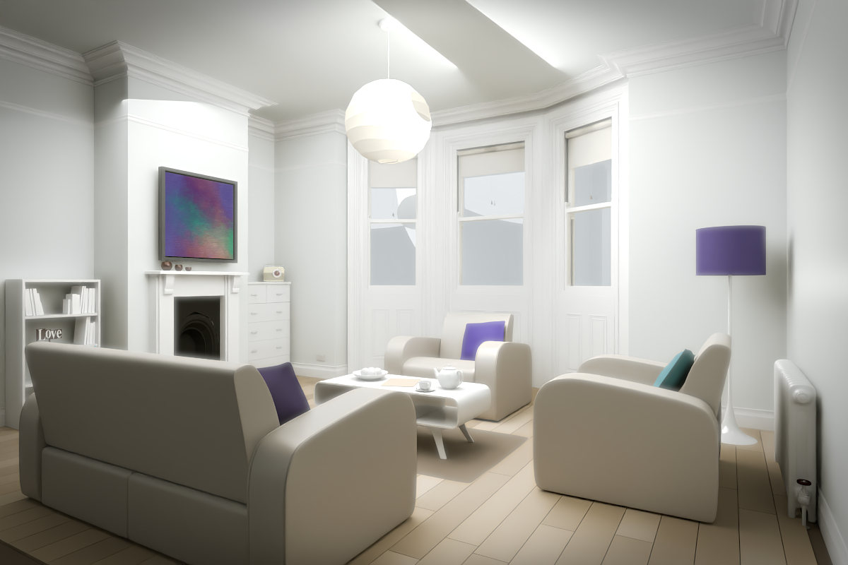 Enveloping Haze · white original room view