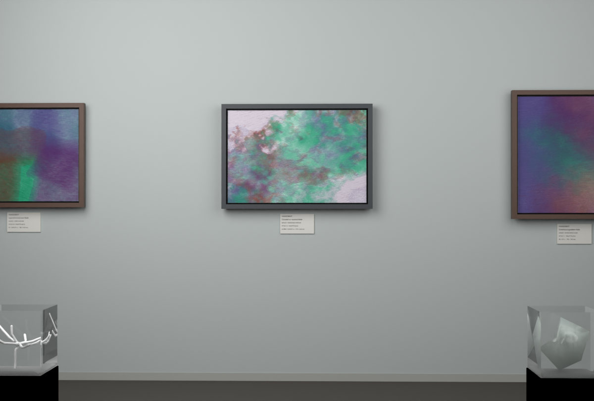 Diagonal Vapour · gallery context room view