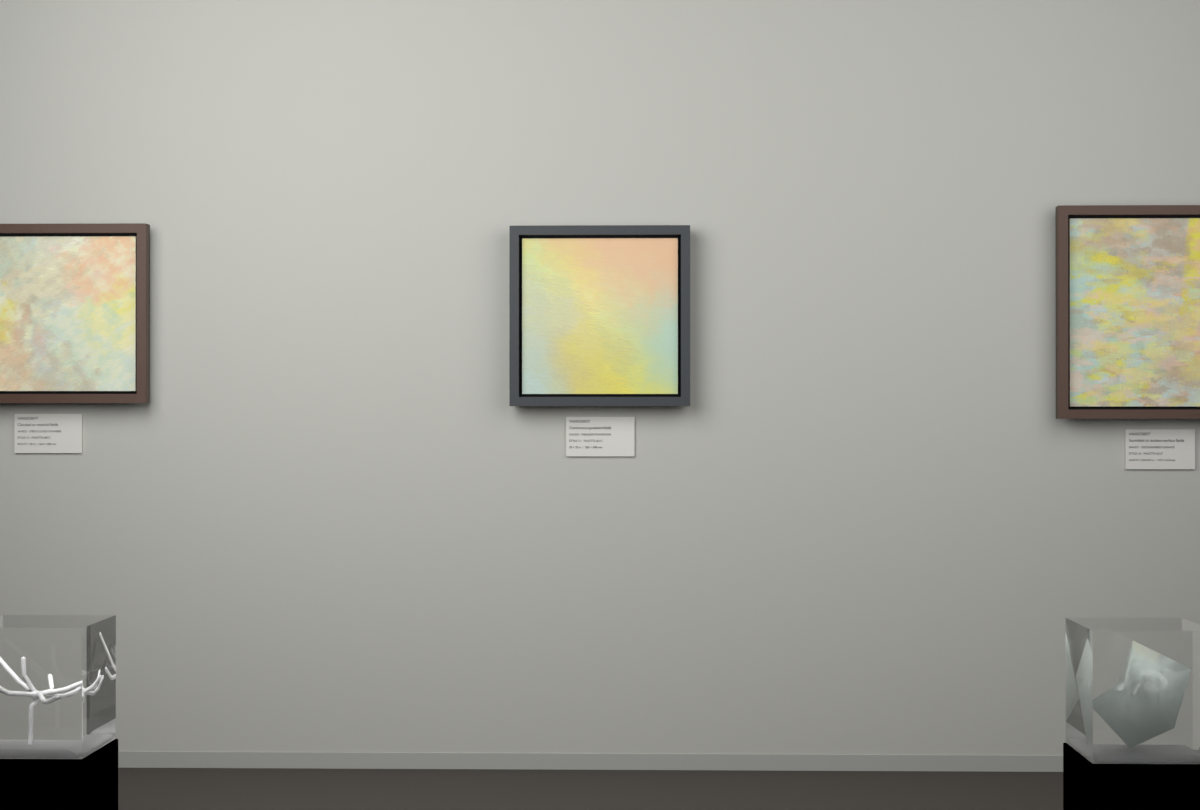 Oblique Transition · gallery context room view