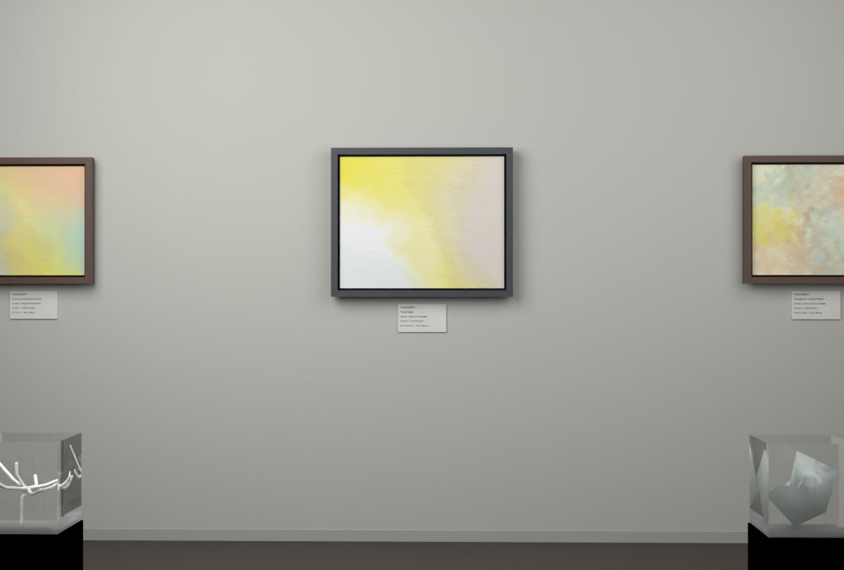 Edge-Lit Chamber · gallery context room view