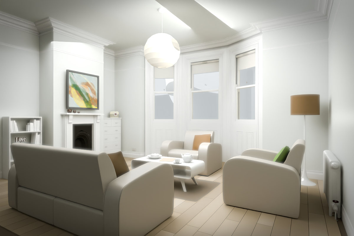 Descending Sweep · white original room view