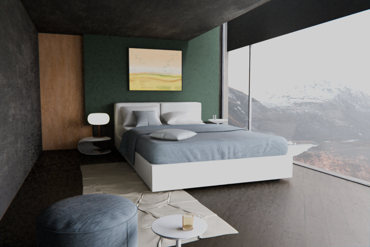 Shallow Tidal Planes · Veiled Canopy Bend · over bed room view