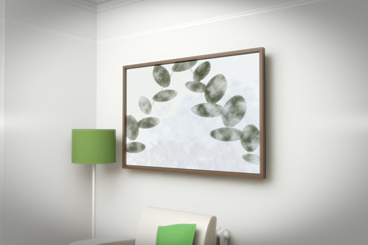Botanical Tropical Leaves · white right context room view