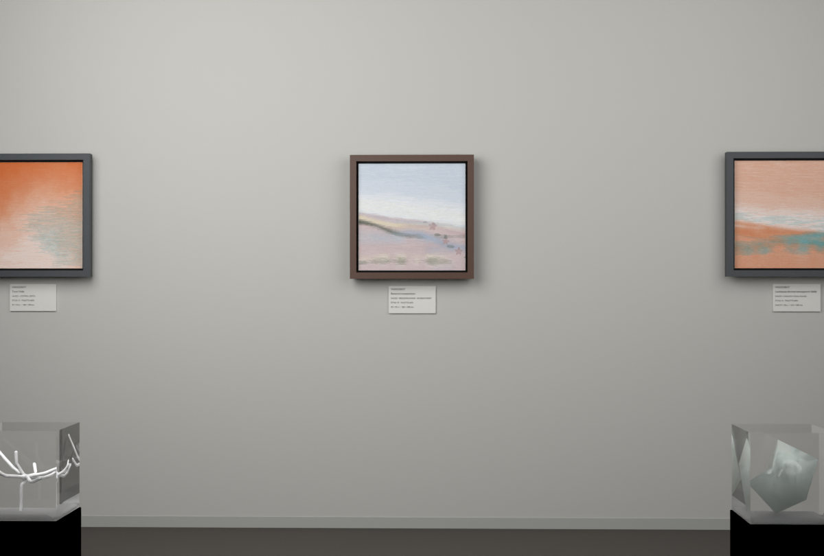 Receding Shore · Blossom Drift · gallery context room view