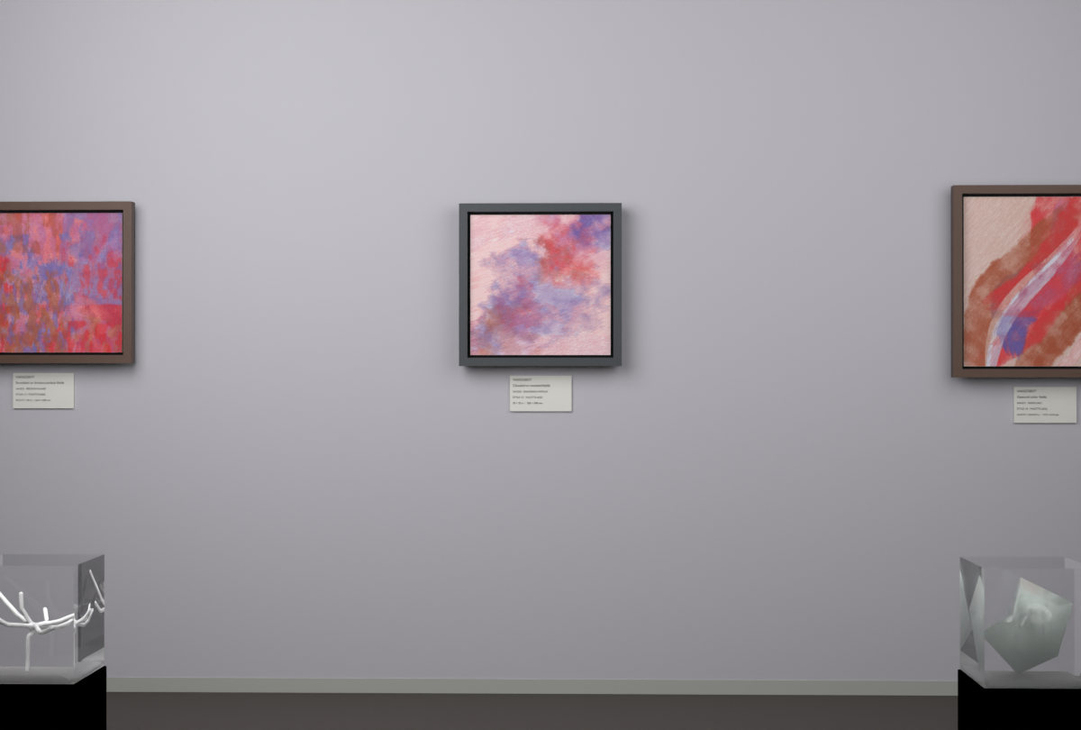 Diagonal Vapour · gallery context room view