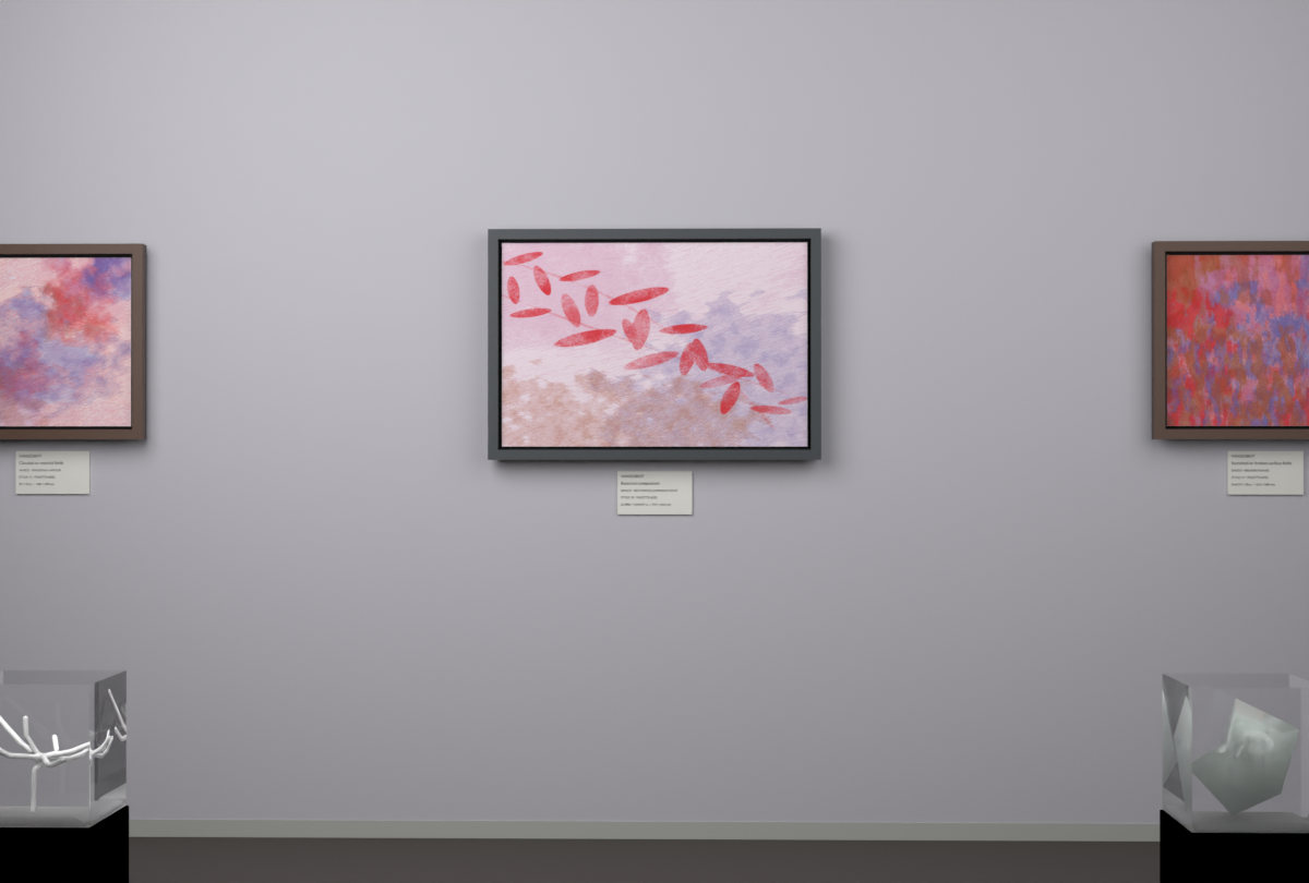 Botanical Luminous Olive · gallery context room view