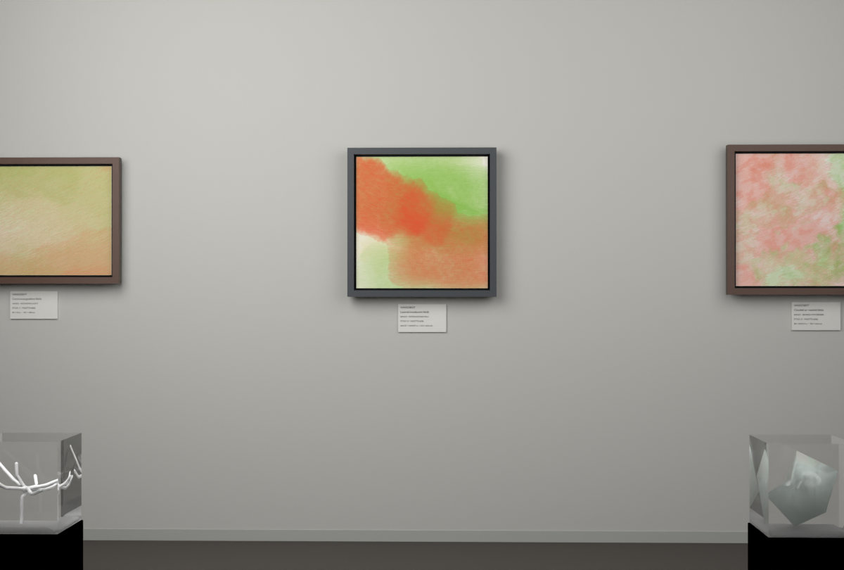 Interlocking Veils · gallery context room view