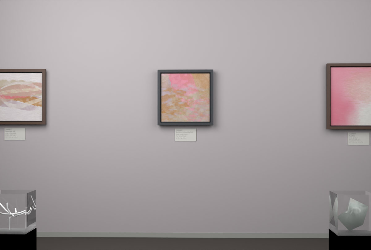 Layered Abrasions · gallery context room view