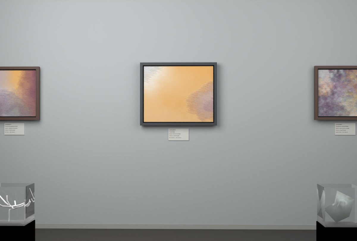 Edge-Lit Chamber · gallery context room view
