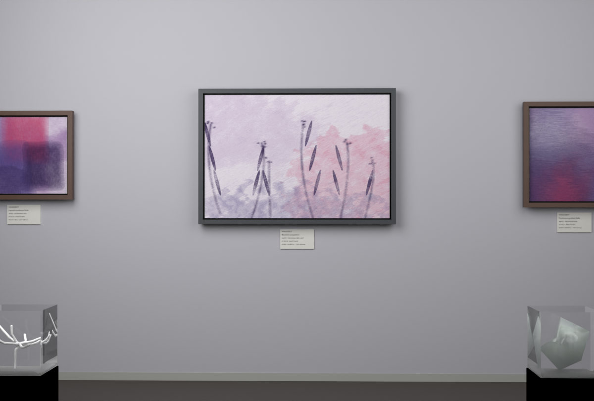 Botanical Reed Light · gallery context room view