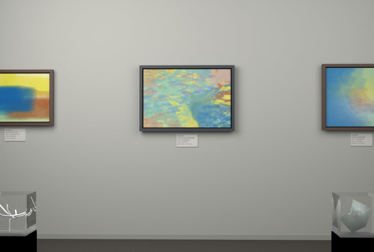 Layered Abrasions · gallery context room view