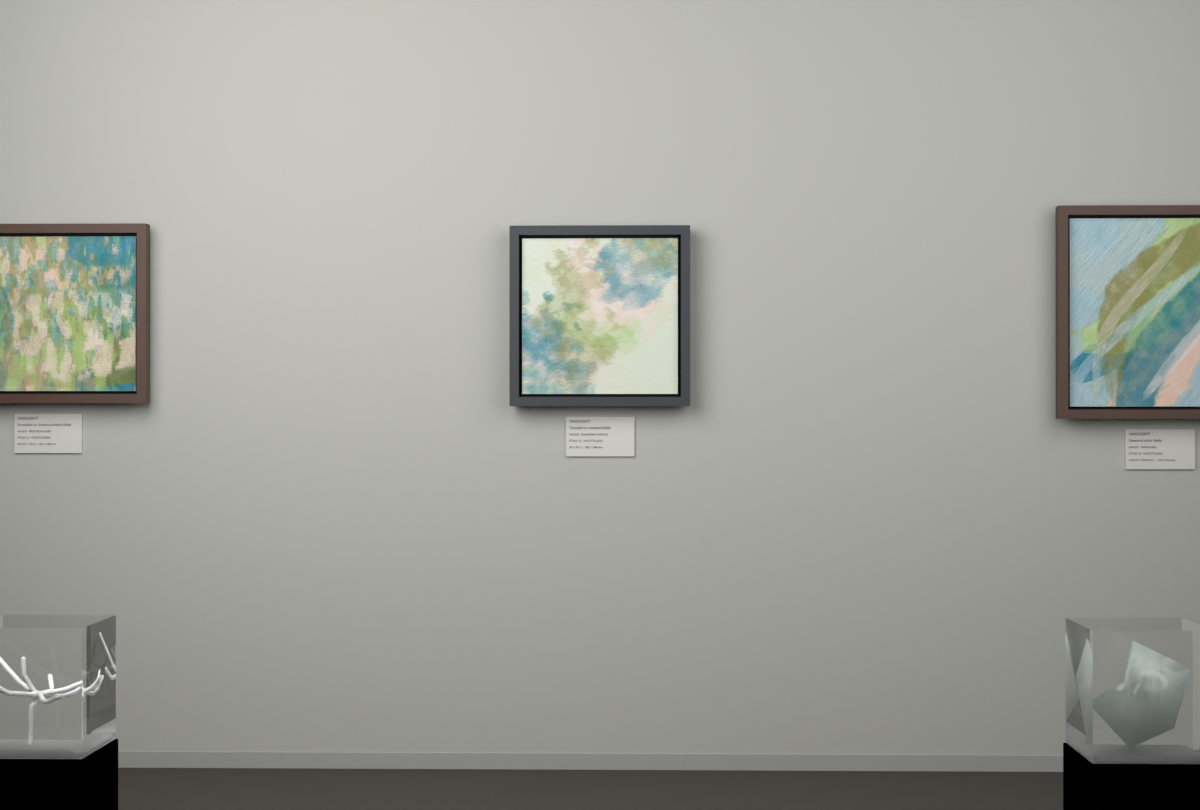 Diagonal Vapour · gallery context room view