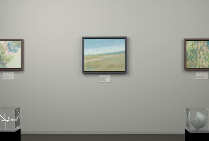Receding Shore — Landscape-derived atmospheric fields, palette 334