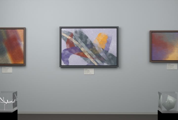 Opposed Sweeps — Gestural color fields, palette 335