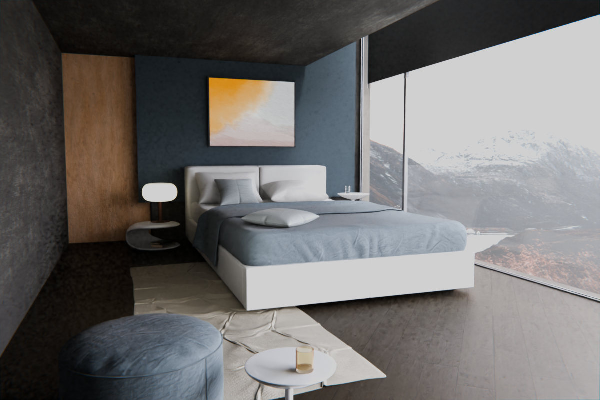 Edge-Lit Chamber · over bed room view
