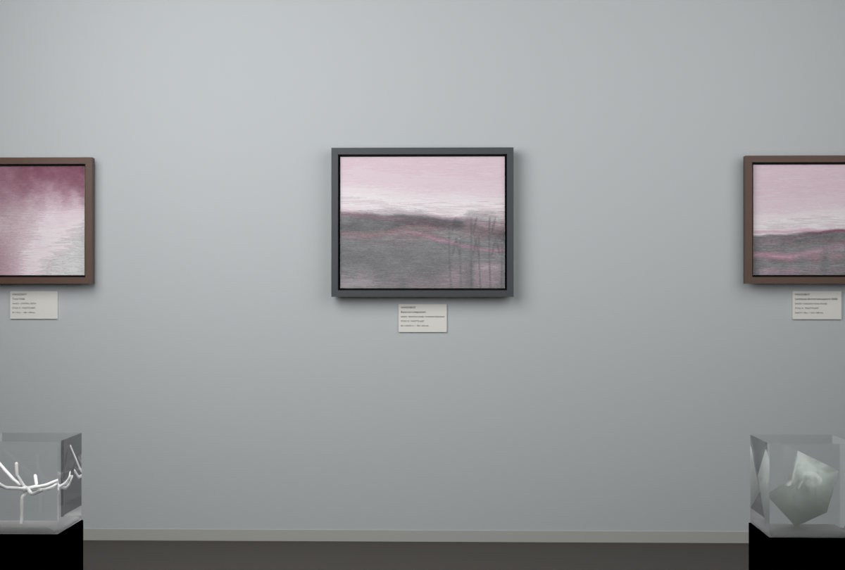 Receding Shore · Morning Reed Bank · gallery context room view