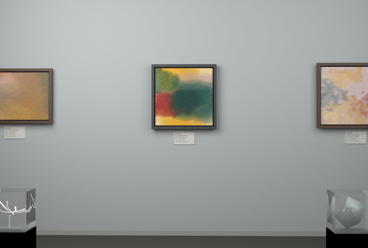 Interlocking Veils · gallery context room view