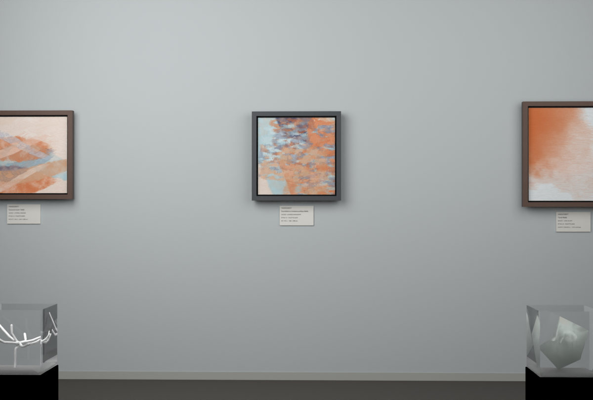 Layered Abrasions · gallery context room view