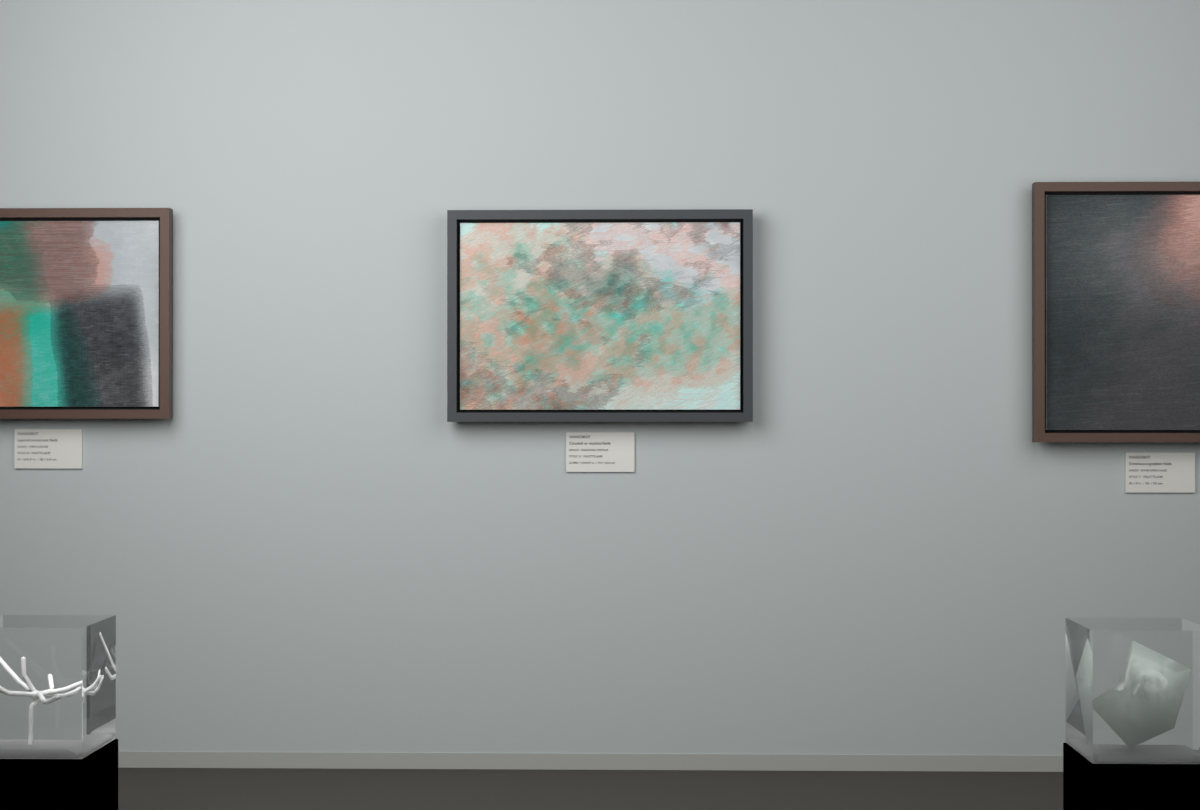 Diagonal Vapour · gallery context room view