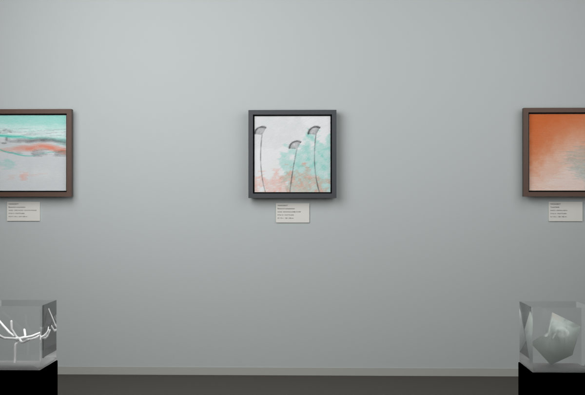 Botanical Umbel In Mist · gallery context room view